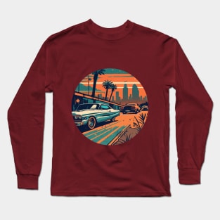 Low Rider On L.A. Street - Dusk Sunset Long Sleeve T-Shirt